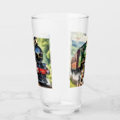 Dog Greeting steam train タンブラーグラス (右)