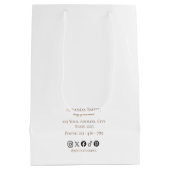 Dog Gromer Spa Cute Dog Personalized Pink Gift Bag ミディアムペーパーバッグ (裏面)