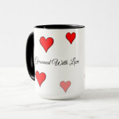 Dog groomed with Love mug  マグカップ (正面左)