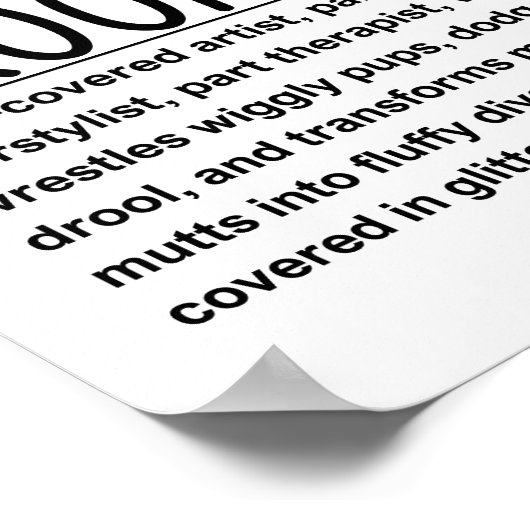 Dog groomer ポスター (角)