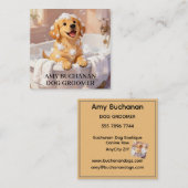 Dog Groomer Business Card スクエア名刺 (正面/裏面)