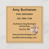 Dog Groomer Business Card スクエア名刺 (裏面)