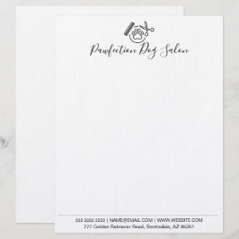 Dog Groomer Business Minimalist Black & White レターヘッド