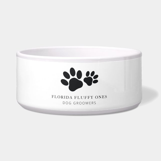 Dog Groomer Business Water and Food Pet Bowl ボウル (正面)