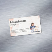 Dog Groomer Cutting Hair マグネット名刺 (インサイチュ)