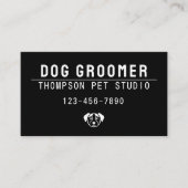 Dog Groomer Modern Bold Professional Pet Grooming 名刺 (正面)