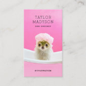 Dog Groomer Pampered Puppy Business Card 名刺 (正面)