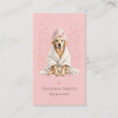 Dog Groomer Spa Cute Paw Labrador Business Card 名刺 (正面)
