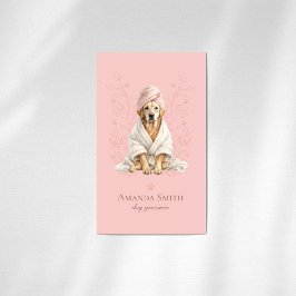 Dog Groomer Spa Cute Paw Labrador Business Card 名刺