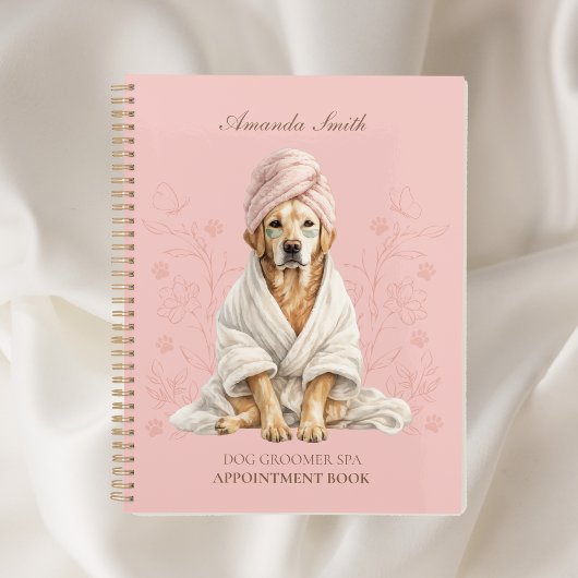 Dog Groomer Spa Personalized Appoitment Notebook プランナー手帳