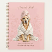 Dog Groomer Spa Personalized Appoitment Notebook プランナー手帳 (正面)
