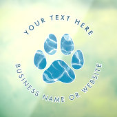 Dog Groomer Wash Water Paws Prints Promotional ウィンドウサイン (シート3)