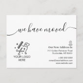 Dog Groomer We Have Moved Business Address Change ポストカード (正面)