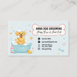 Dog grooming Boutique Pet Cute Puppy script 名刺