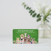 Dog grooming boutique pet sitter puppy grass 名刺 (スタンド正面)