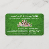 Dog grooming boutique pet sitter puppy grass 名刺 (裏面)