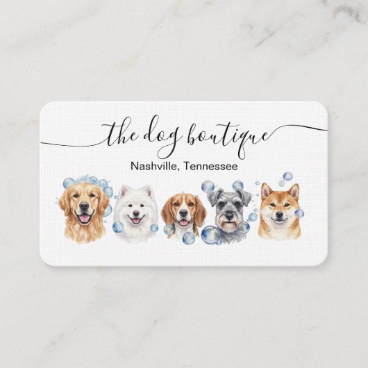 Dog Grooming Business Card  名刺 (正面)