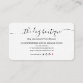 Dog Grooming Business Card  名刺 (裏面)