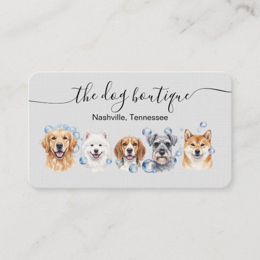 Dog Grooming Business Card  名刺 (正面)