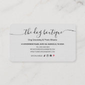 Dog Grooming Business Card  名刺 (裏面)