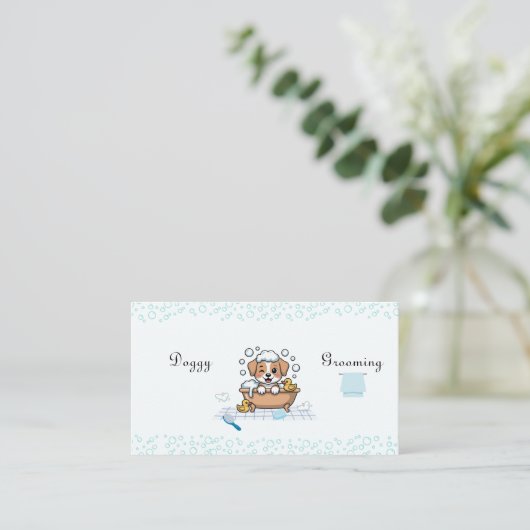 Dog Grooming Business Card 名刺 (スタンド正面)