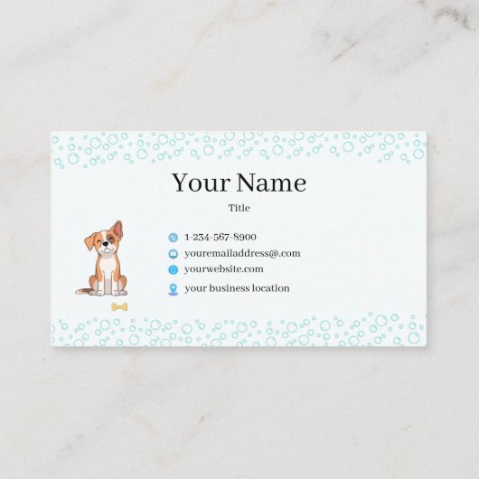 Dog Grooming Business Card 名刺 (裏面)