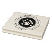 Dog Grooming Business Wood Art Stamp with Logo ラバースタンプ (スタンプ)