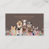 Dog Grooming Care QR Code | Pet Sitter Logo Photo 名刺 (正面)