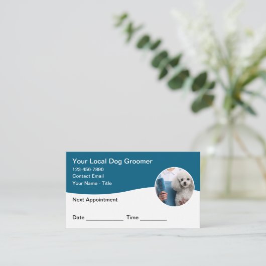 Dog Grooming Customer Appointment Cards 予約カード (スタンド正面)