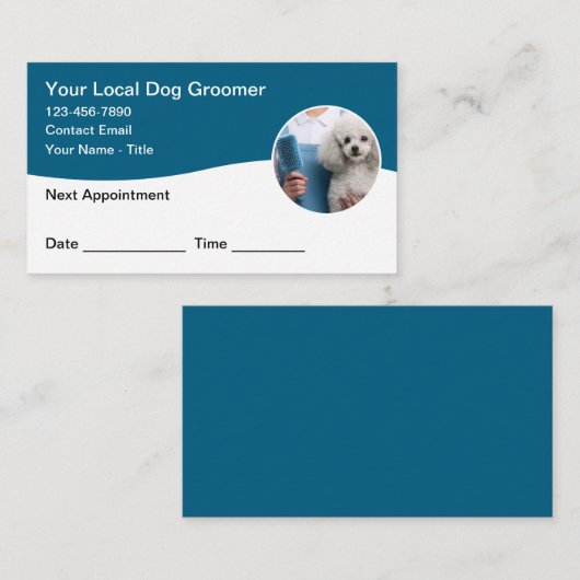 Dog Grooming Customer Appointment Cards 予約カード (正面/裏面)