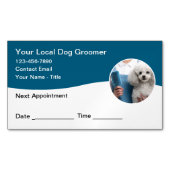 Dog Grooming Customer Magnetic Appointment Cards マグネット名刺 (正面)