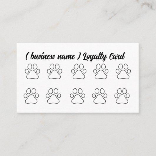 Dog Grooming, Dog Wash Loyalty Card ロイヤリティカード (正面)