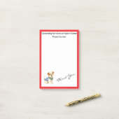 Dog Grooming Personalized Gold Elegant Collection ポストイット (デスク上)