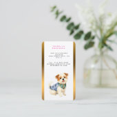 Dog Grooming Personalized Gold Elegant Collection 名刺 (スタンド正面)
