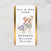 Dog Grooming Personalized Gold Elegant Collection 名刺 (裏面)