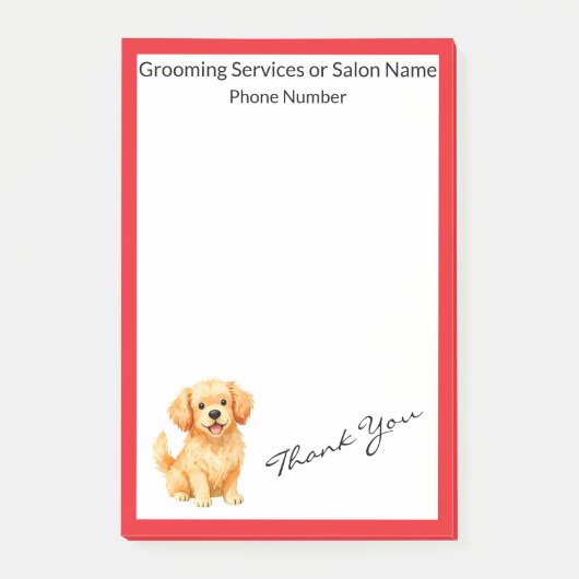 Dog Grooming Personalized Luxury Modern Collection ポストイット (正面)