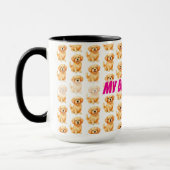 Dog Grooming Personalized Luxury Modern Collection マグカップ (左)