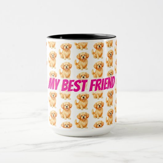 Dog Grooming Personalized Luxury Modern Collection マグカップ (中央)