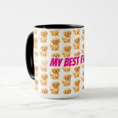 Dog Grooming Personalized Luxury Modern Collection マグカップ (正面左)
