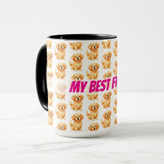 Dog Grooming Personalized Luxury Modern Collection マグカップ (正面左)