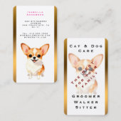 Dog Grooming Personalized Luxury Trendy Collection 名刺 (正面/裏面)