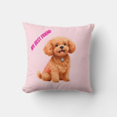 Dog Grooming Personalized Modern Collection クッション (正面)