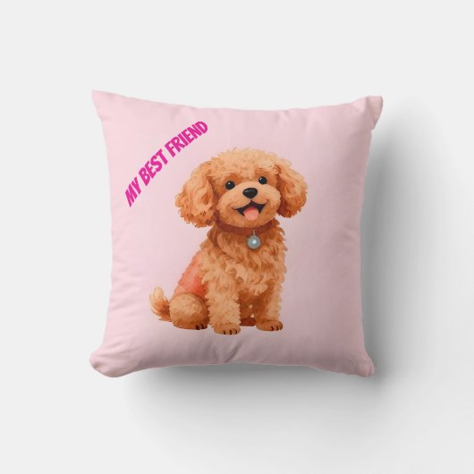 Dog Grooming Personalized Modern Collection クッション (正面)