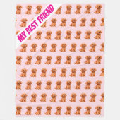 Dog Grooming Personalized Modern Collection フリースブランケット (正面)