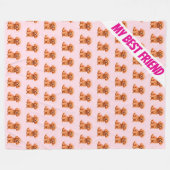 Dog Grooming Personalized Modern Collection フリースブランケット (正面(横))
