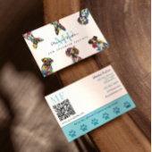 Dog Grooming QR Code & Loyalty Reward Business 名刺