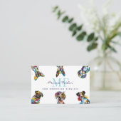 Dog Grooming QR Code & Loyalty Reward Business 名刺 (スタンド正面)