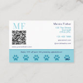 Dog Grooming QR Code & Loyalty Reward Business 名刺 (裏面)