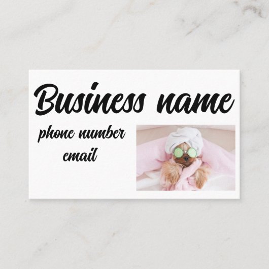 Dog grooming Spa Business Card 名刺 (正面)