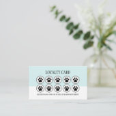 Dog Grooming Teal Loyalty Card Pet Salon 名刺 (スタンド正面)